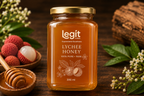 Jar of Legit Farms lychee honey