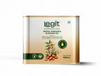 Bottle of Legit Farms wood-pressed almond oil