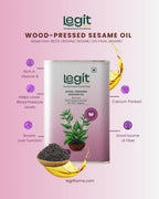 Sesame seeds used in Legit Farms wood-pressed sesame oil